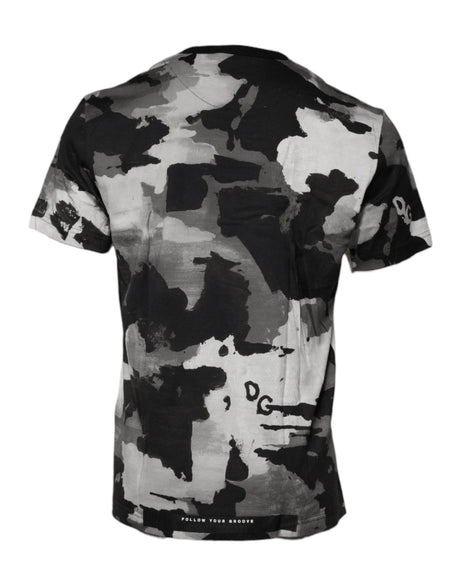 Dolce & Gabbana Multicolor Camouflage Crew Neck T-shirt - Hilstor