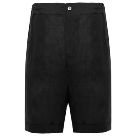 Alpha Studio Black Linen Short - Hilstor
