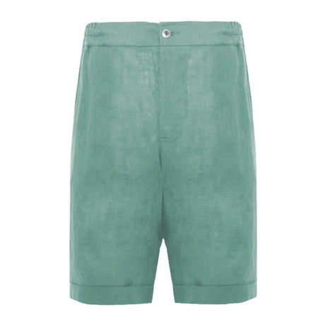 Alpha Studio Green Linen Short - Hilstor