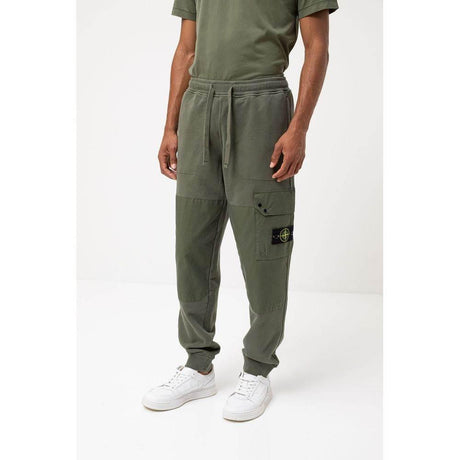 Stone Island Green Cotton Men's Tracksuit Pants - Hilstor