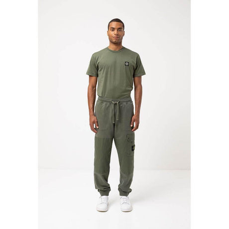 Stone Island Green Cotton Men's Tracksuit Pants - Hilstor
