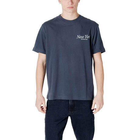 Calvin Klein Jeans Blue Cotton T-Shirt - Hilstor