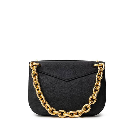 Bottega Veneta Black Leather Shoulder Bag - Hilstor