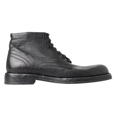 Dolce & Gabbana Black Leather Boot - Hilstor