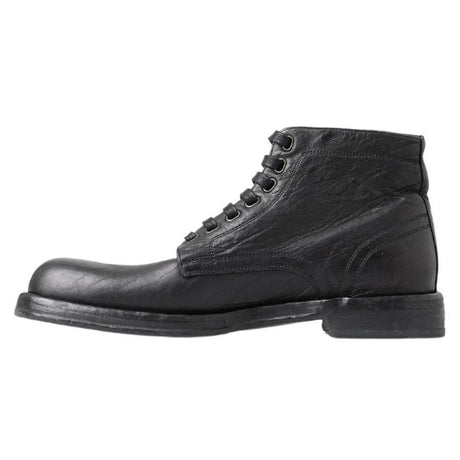 Dolce & Gabbana Black Leather Boot - Hilstor