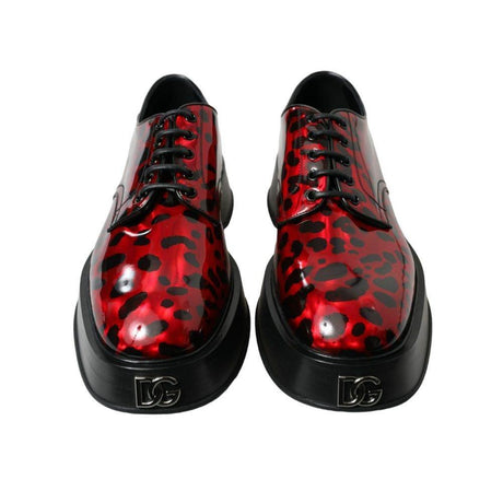 Dolce & Gabbana Red Calfskin Oxfords And Derby - Hilstor