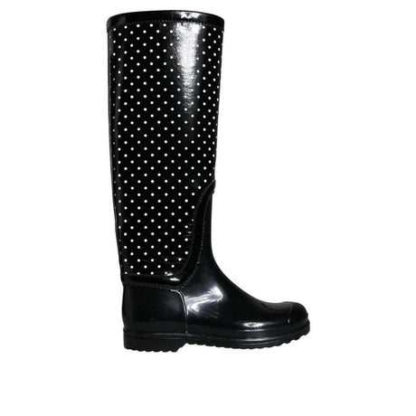 Dolce & Gabbana Black Rubber Boot - Hilstor