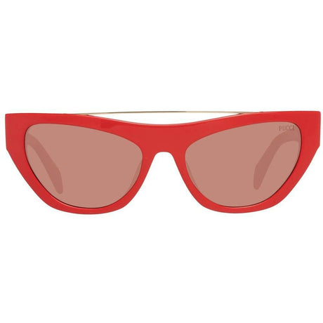 Emilio Pucci Red Metal Sunglasses - Hilstor