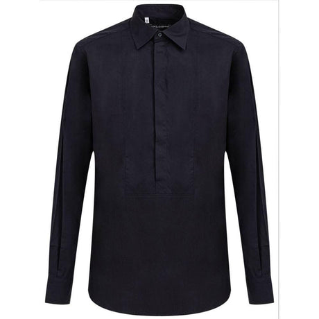 Dolce & Gabbana Navy Blue Cotton Shirt - Hilstor