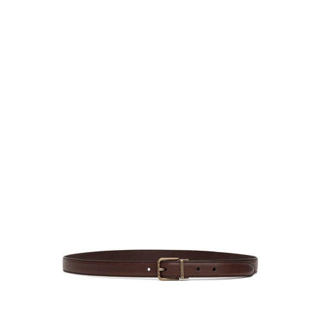 Dolce & Gabbana Brown Calfskin Belt - Hilstor