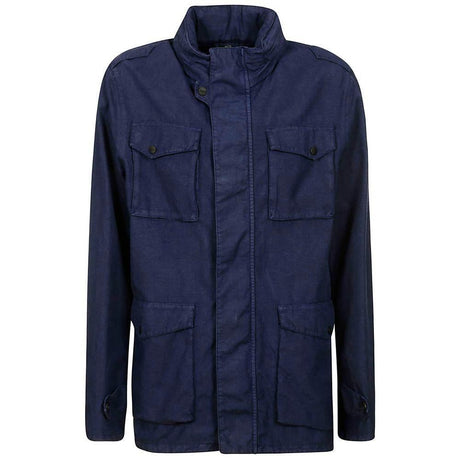 Herno Blue Linen Men Jacket - Hilstor