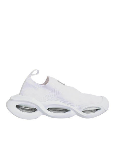 Dolce & Gabbana White Slip On Wave Low Top Sneakers Shoes - Hilstor