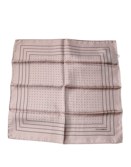 Dolce & Gabbana Pink Polka Dots Square Handkerchief Scarf - Hilstor