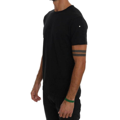 Daniele Alessandrini Black Cotton T-Shirt - Hilstor