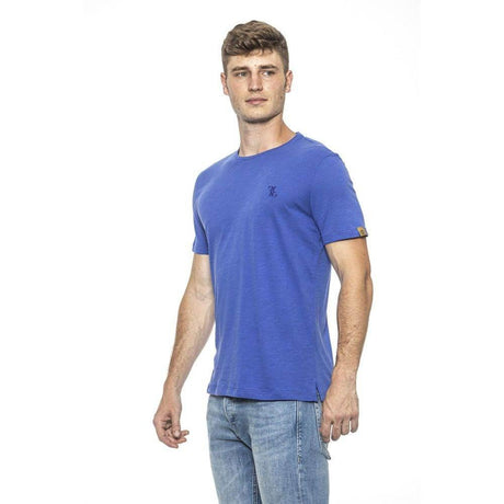 Billionaire Italian Couture Light Blue Cotton T-Shirt - Hilstor