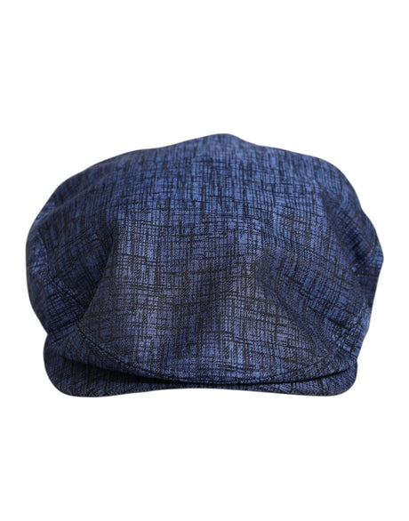 Dolce & Gabbana Blue Cotton Stretch Newsboy Hat - Hilstor