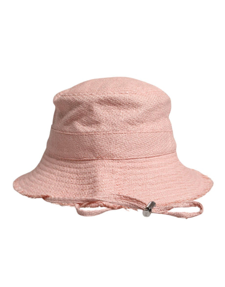 Dolce & Gabbana Pink Cotton Wide Brim Bucket Hat - Hilstor