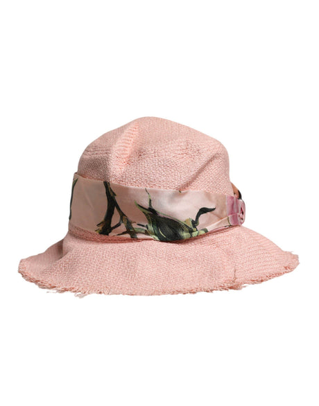 Dolce & Gabbana Pink Cotton Wide Brim Bucket Hat - Hilstor