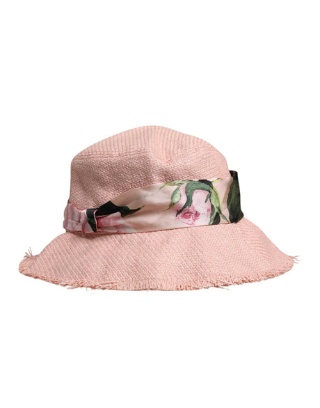 Dolce & Gabbana Pink Cotton Wide Brim Bucket Hat - Hilstor