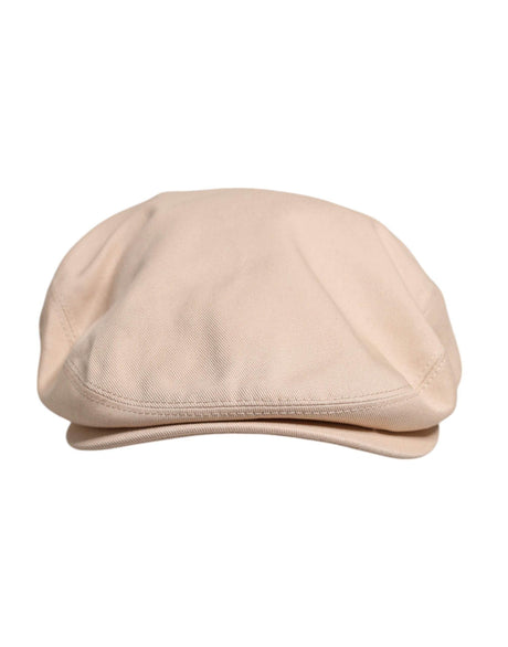 Dolce & Gabbana Beige Cotton Newsboy Capello Cabbie Hat - Hilstor