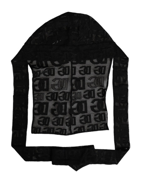 Dolce & Gabbana Black Logo Mesh Whole Head Wrap Hat - Hilstor