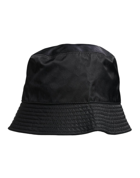 Dolce & Gabbana Black Cotton Wide Brim Bucket Hat - Hilstor