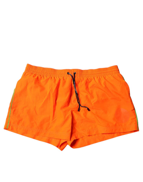 Dolce & Gabbana Orange Polyester Beachwear Shorts 2Pc Swimwear - Hilstor