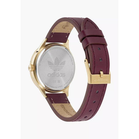 Adidas Red Leather Watch - Hilstor