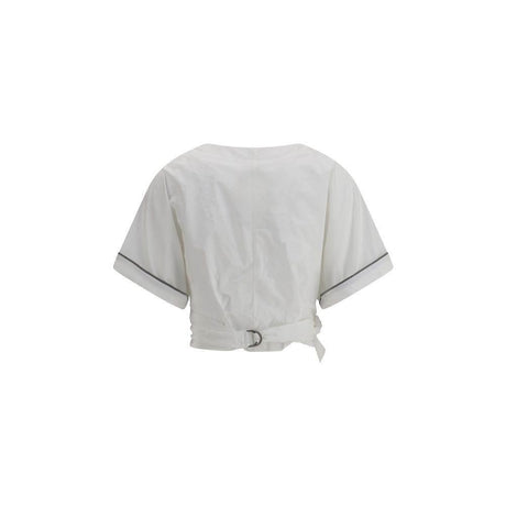 Brunello Cucinelli Buckle-knotted waist Blouse - Hilstor