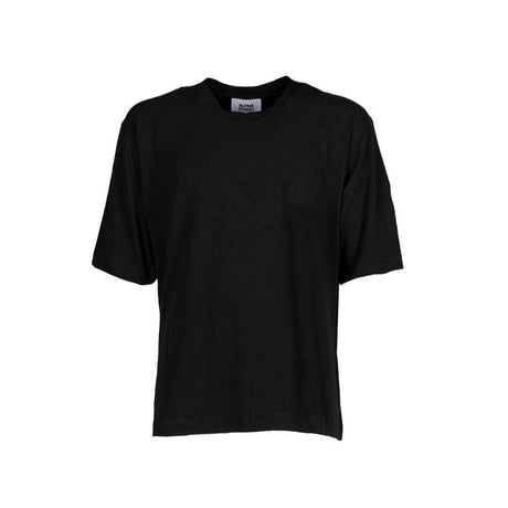 Alpha Studio Black Cotton T-Shirt - Hilstor