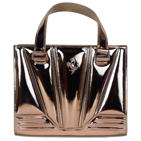 Ferrari Gray Leather Handbag - Hilstor