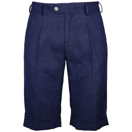 Made in Italy Blue Linen Short - Hilstor