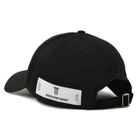 Diego Venturino Black Cotton Men Cap - Hilstor