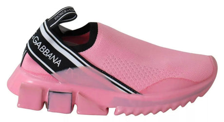 Dolce & Gabbana Pink Low Top Sorrento Sneakers Slip On Casual Shoes - Hilstor