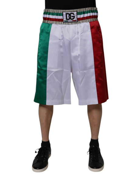 Dolce & Gabbana Multicolor Italia Polyester Bermuda Shorts - Hilstor