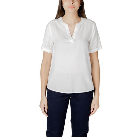 Street One White Viscose Blouse - Hilstor