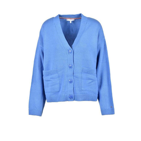 Tommy Hilfiger Blue Cotton Cardigan - Hilstor