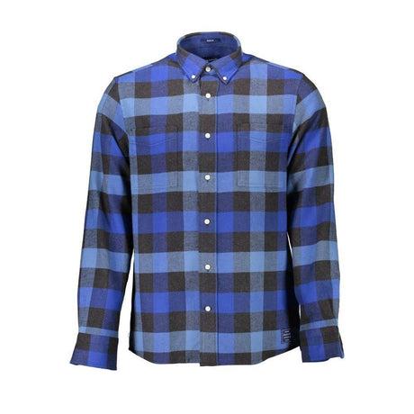 Gant Blue Cotton Men Shirt - Hilstor