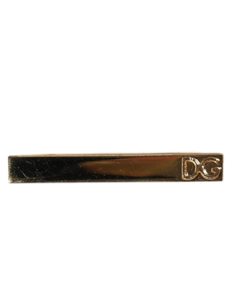 Dolce & Gabbana Gold Tone Brass Crystal Branded Accessory Tie Clip Bar - Hilstor