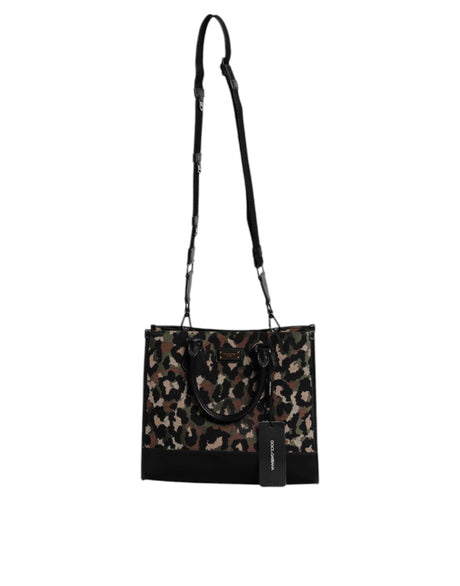 Dolce & Gabbana Multicolor Leopard Shopping Tote Shoulder Bag - Hilstor