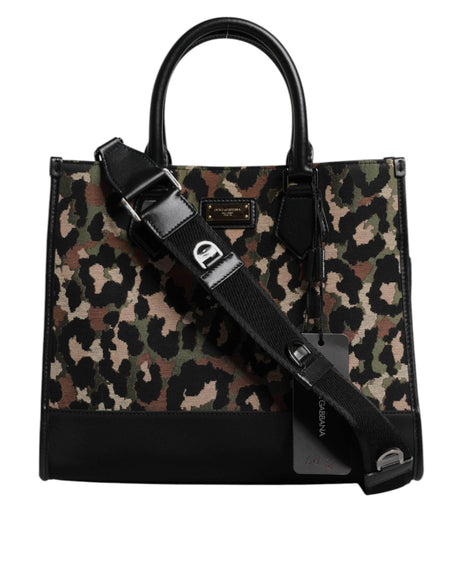 Dolce & Gabbana Multicolor Leopard Shopping Tote Shoulder Bag - Hilstor