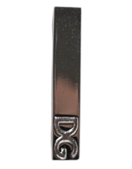 Dolce & Gabbana Silver Tone Brass Logo Branded Tie Clip Bar - Hilstor