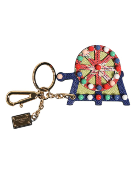 Dolce & Gabbana Multicolor Gold Tone Carretto Keychain Keyring - Hilstor