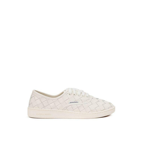 Bottega Veneta White Leather Sneaker - Hilstor