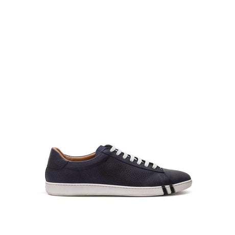 Bally Elegant Blue Leather Sneakers For Men - Hilstor