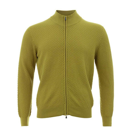 Gran Sasso Elegant Yellow Cotton Cardigan for Men - Hilstor