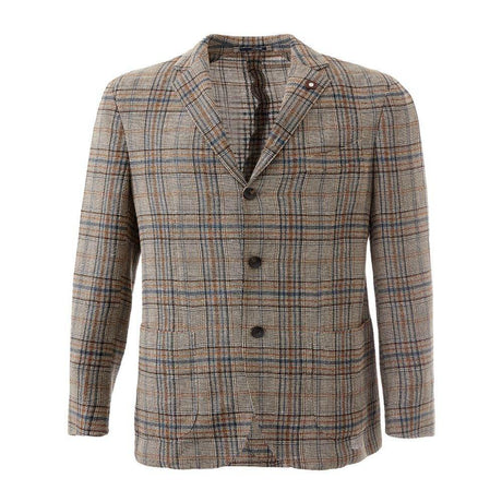 Lardini Elegant Multicolor Linen Jacket - Hilstor