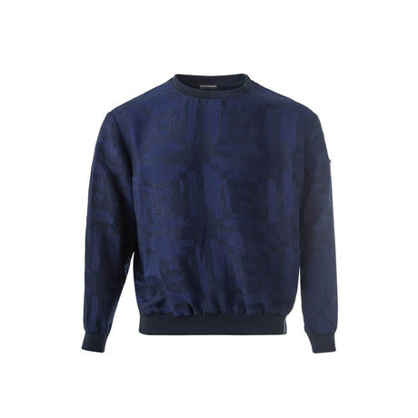 Emporio Armani Elegant Linen Blue T-Shirt for Men - Hilstor