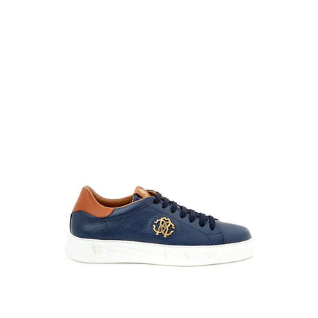 Roberto Cavalli Blue Leather Sneaker - Hilstor