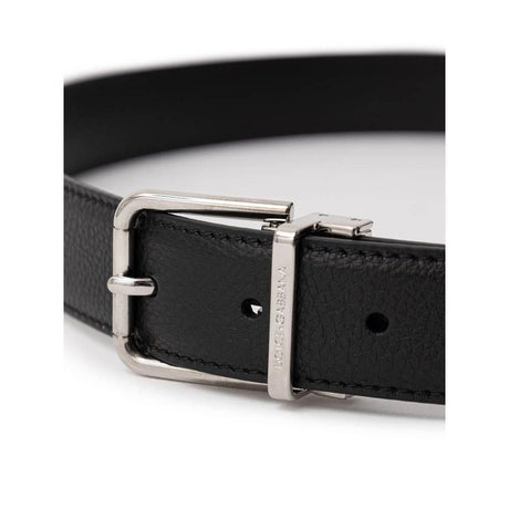 Dolce & Gabbana Black Leather Belt - Hilstor